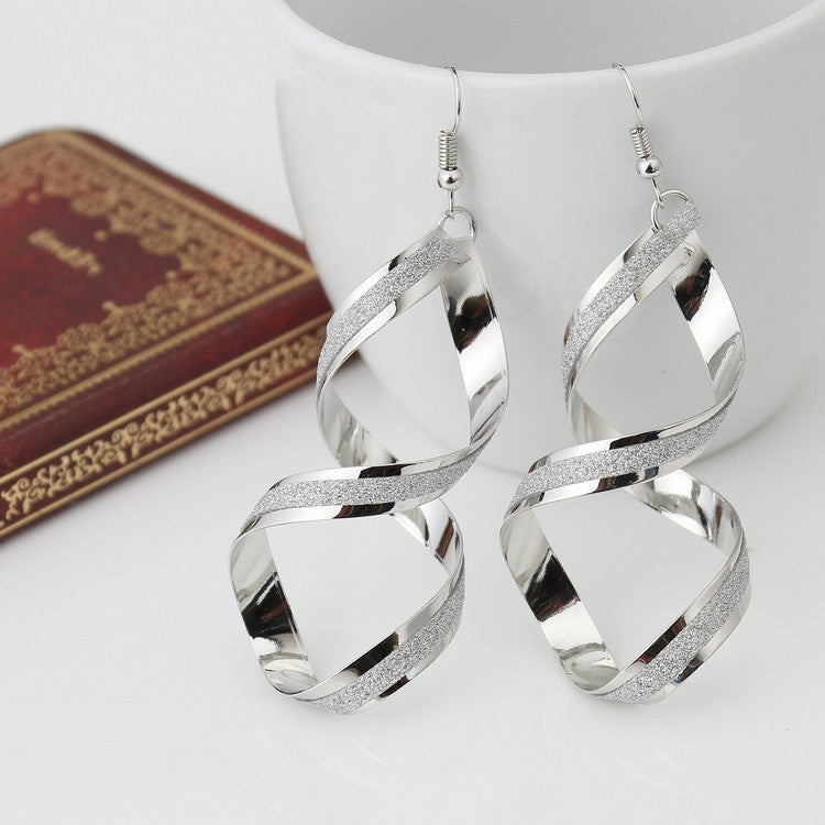 New Retro European And American Big Rock And Roll Out Exaggerated Matte Cross Earrings Earrings For Women Jewelry