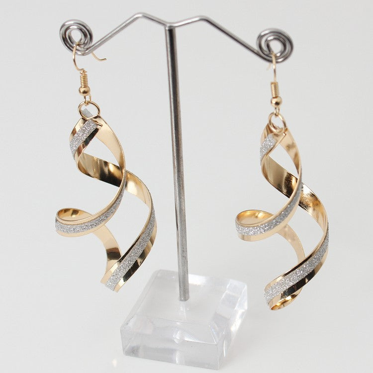 New Retro European And American Big Rock And Roll Out Exaggerated Matte Cross Earrings Earrings For Women Jewelry