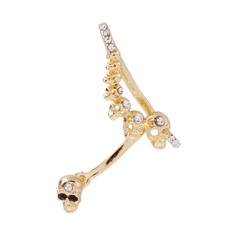Crystal Cuff Earrings Double Side Earrings Jackets For Women Ear Skull