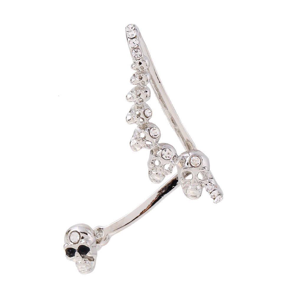 Crystal Cuff Earrings Double Side Earrings Jackets For Women Ear Skull