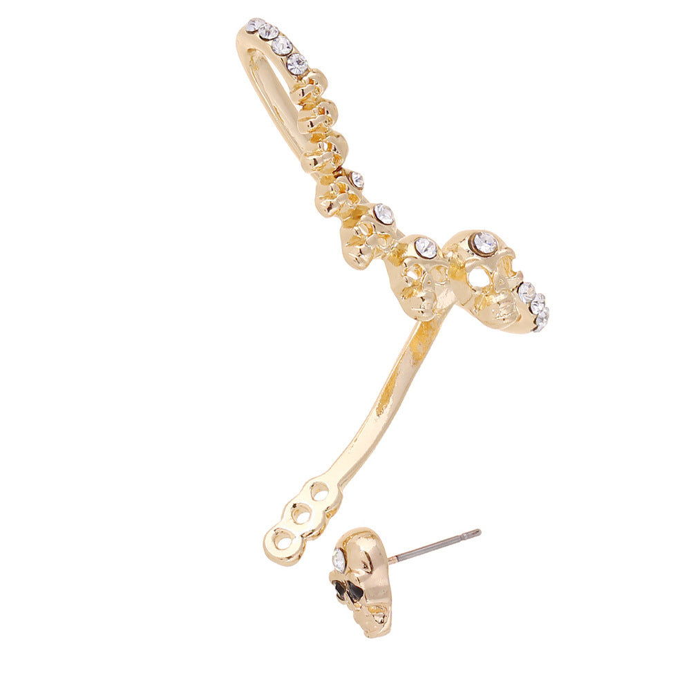Crystal Cuff Earrings Double Side Earrings Jackets For Women Ear Skull