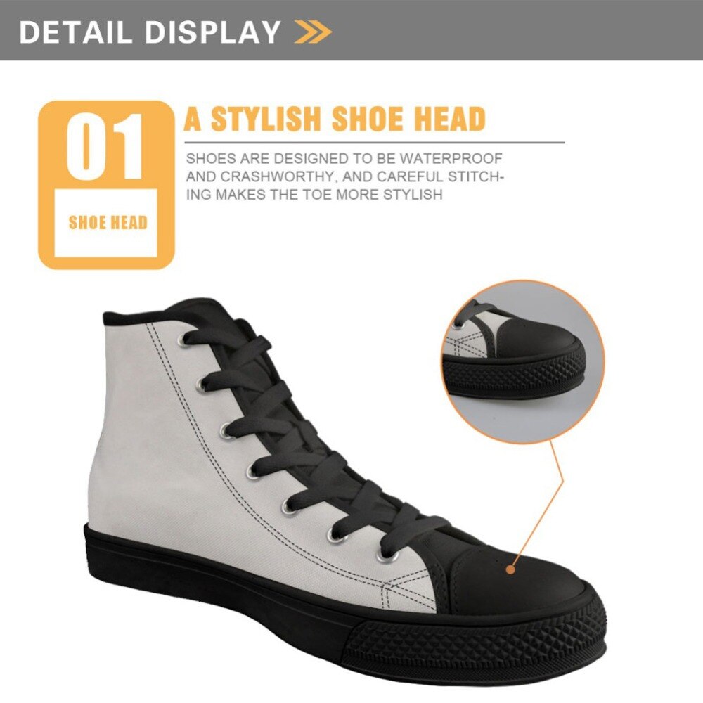 Sugar Skull Winter Sneakers 3D Print Rose Punk Style High Top Canvas Shoes