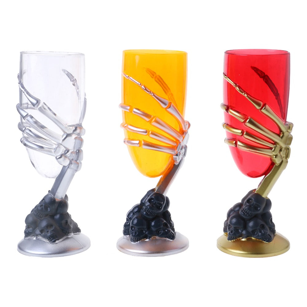 Halloween Party LED Cup 6x18cm Ghost Skull Claws Colorful Light Plastic