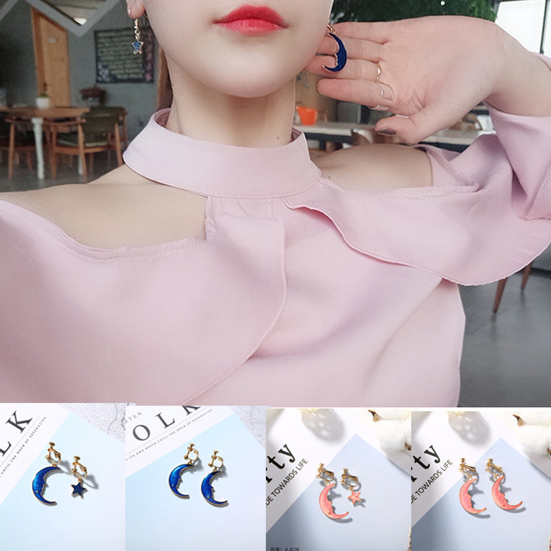 Opened Circle Ear Cuff Clips Women Big Arc Pendant Long Clip on Earrings for Women Girls Cartilage Jewelry non Without Pierced