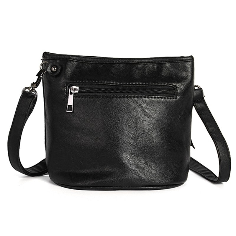 Black Skull Bags Women Punk Shoulder Bag Ladies Rivet Studs Handbag
