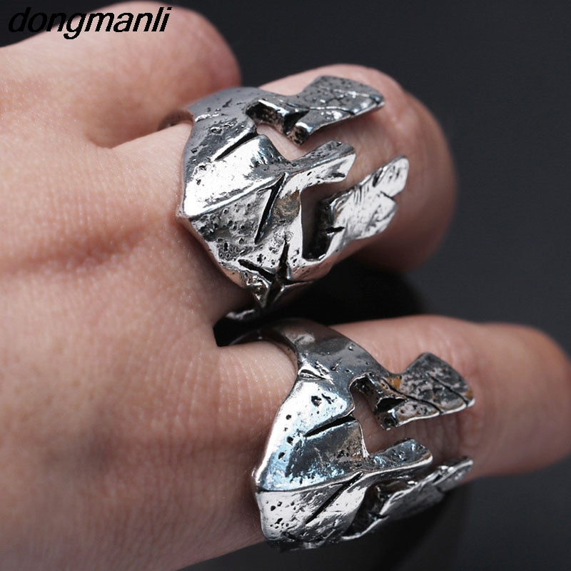 Men's Viking Ring Spartan Mask Helmet Adjustable Rings Dropshipping