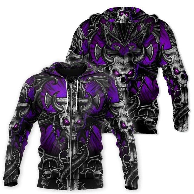 Gothic Skull Funny Pullover Streetwear Zip/Hoodies/Sweatshirts/Jacket