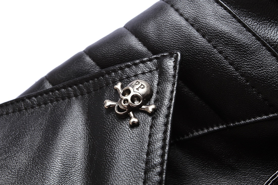 Jackets Skull Rivet Leather Motorcycle Jackets Walking Dead Negan