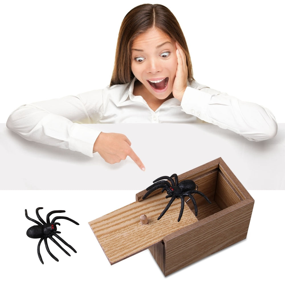 Prank Spider Wooden Scare Box Trick