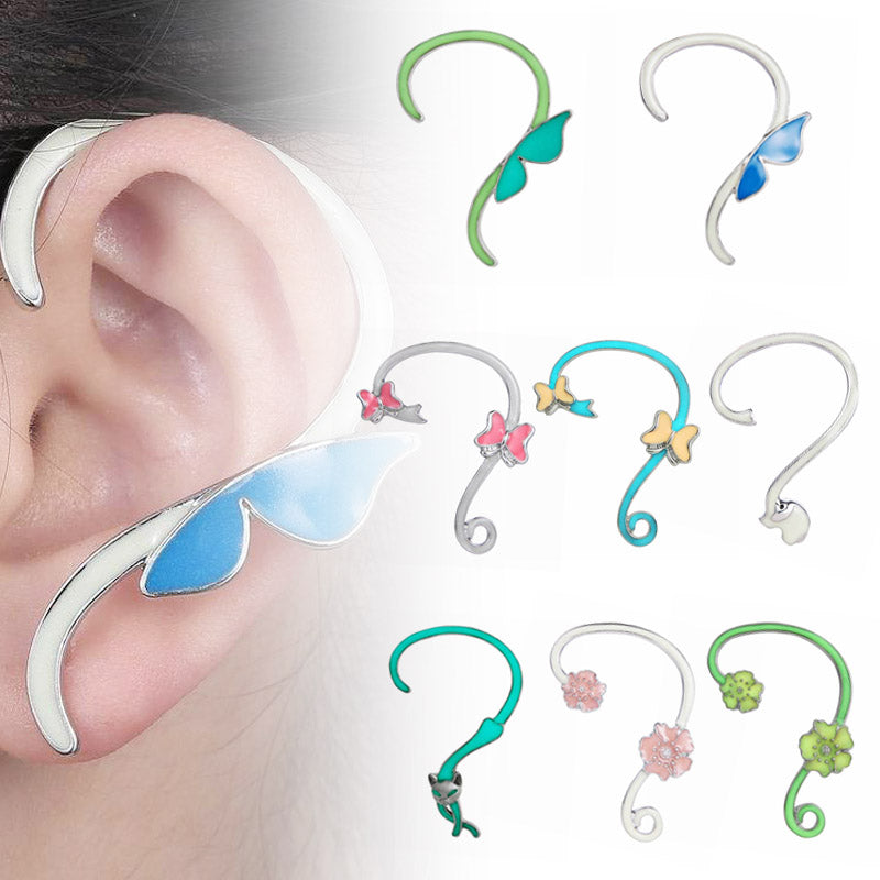 Punk Ear Cuff Wrap Glow In The Dark Shellhard Trendy Luminous Ear Clip Earrings Stud Earrings For Women Jewelry