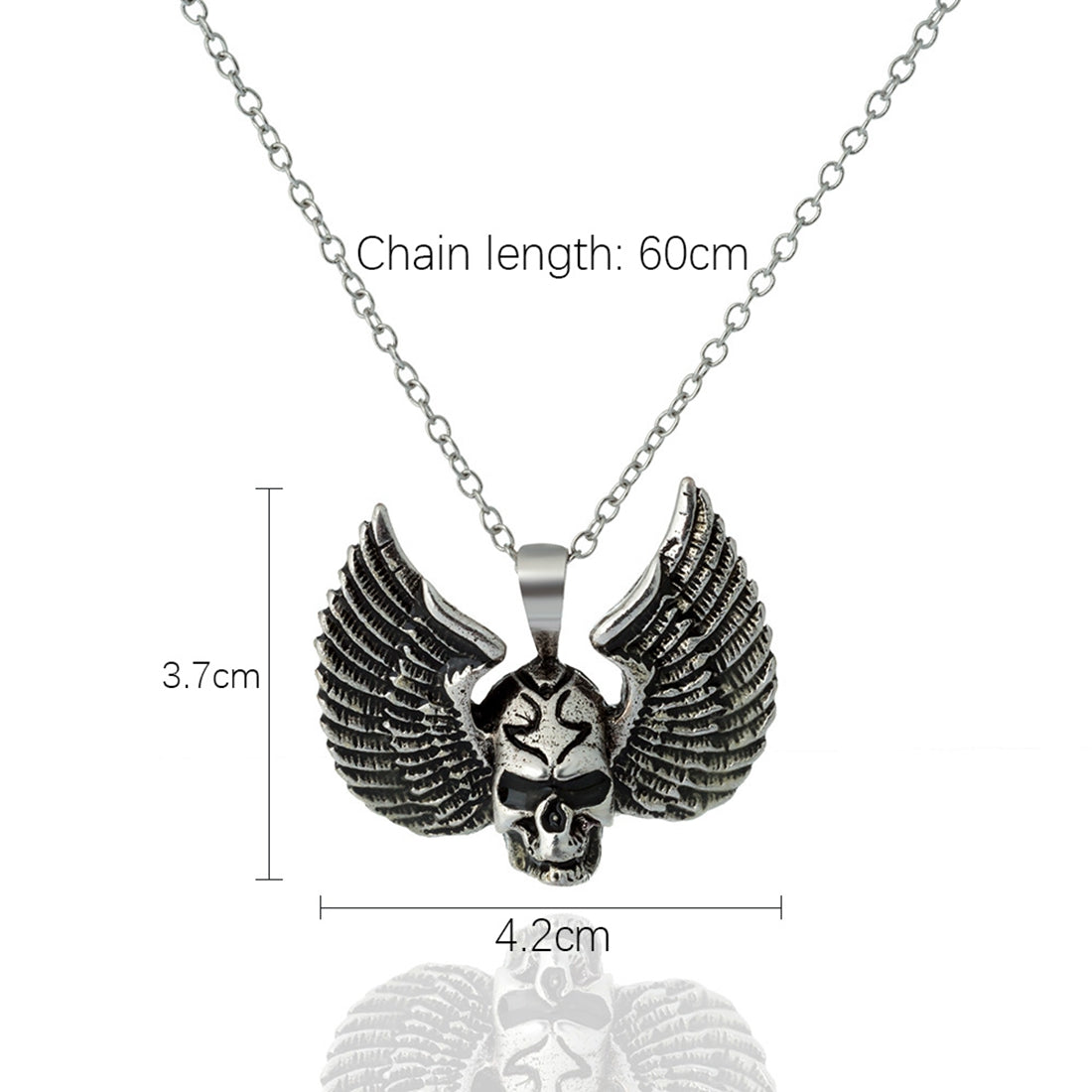 Punk Style Skull Pendant Necklace Luminous Jewelry Wings Necklace Glowing In The Dark For Women Gift Fashion 3 Colors