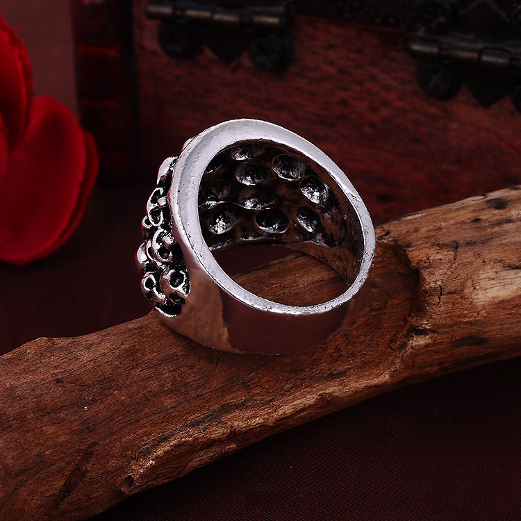 Punk Vintage Trend Man's Ring Gothic Men's Skull Biker Zinc alloy Ring Man fashion rings