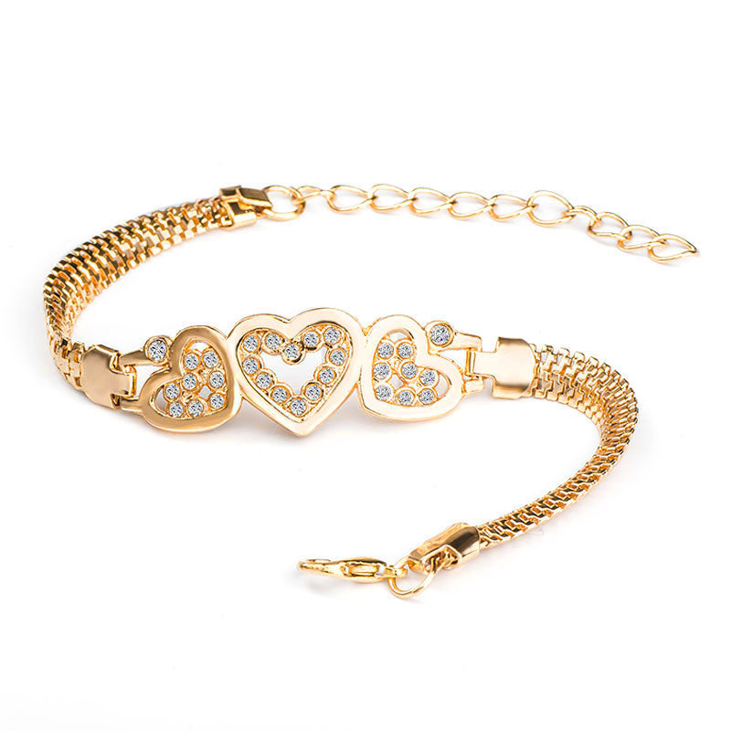 Brand Round Crystal CZ Hand Chain Bracelets for Women Gold Color Twisted Bracelet & Bangle Engagement Jewelry Wholesale
