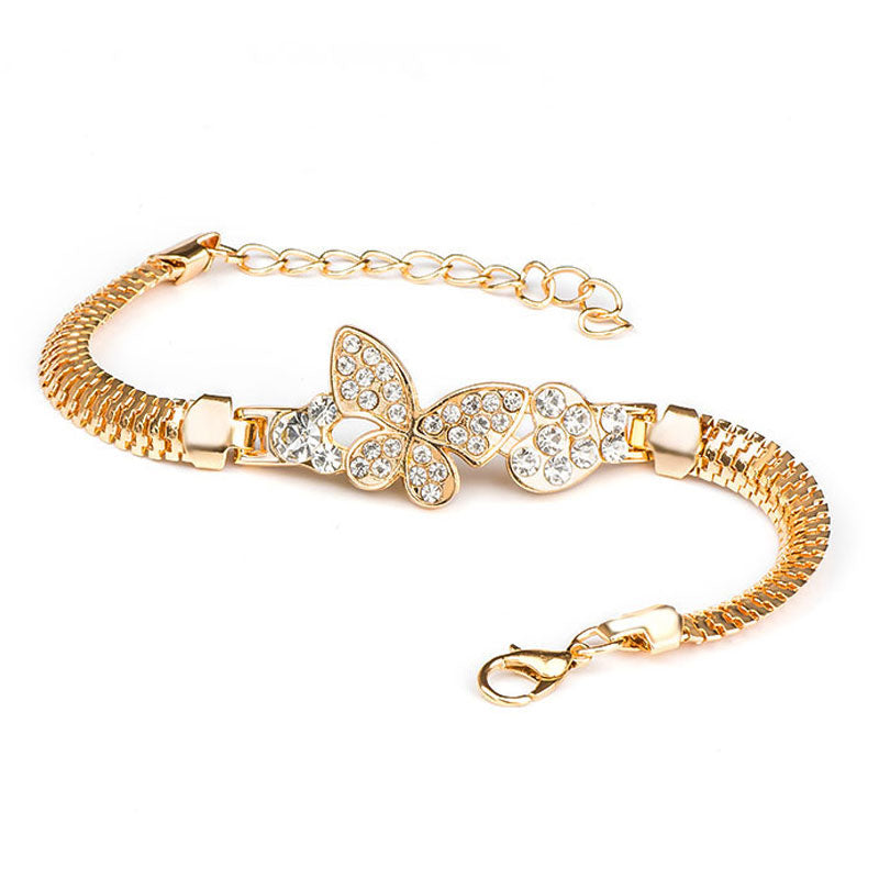 Brand Round Crystal CZ Hand Chain Bracelets for Women Gold Color Twisted Bracelet & Bangle Engagement Jewelry Wholesale
