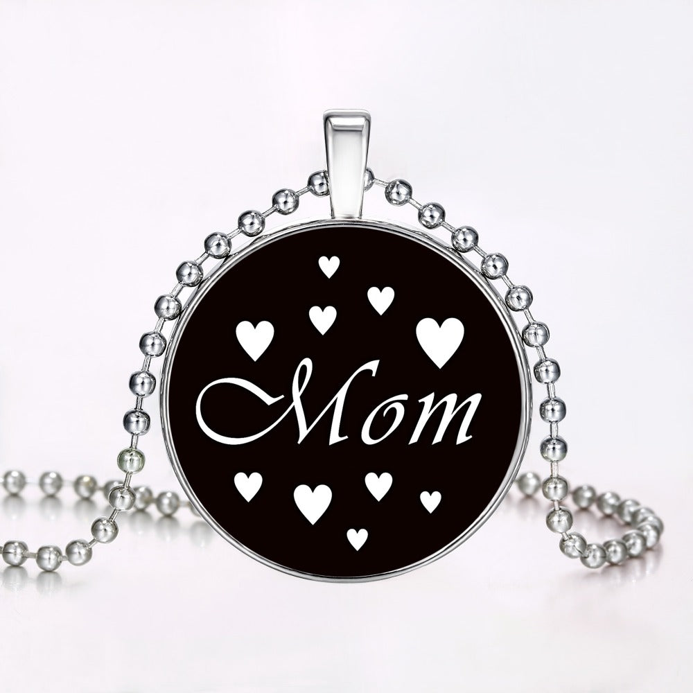 Glowing necklace Glow in the Dark Pendant Necklace Stainless Steel Chain Punk for Mom Gifts Jewelry
