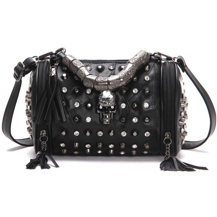 Skull Bucket Bag Women Luxury Diamonds Messenger Bag Brand Designer Tote Handbag Travel Shoulder Bag