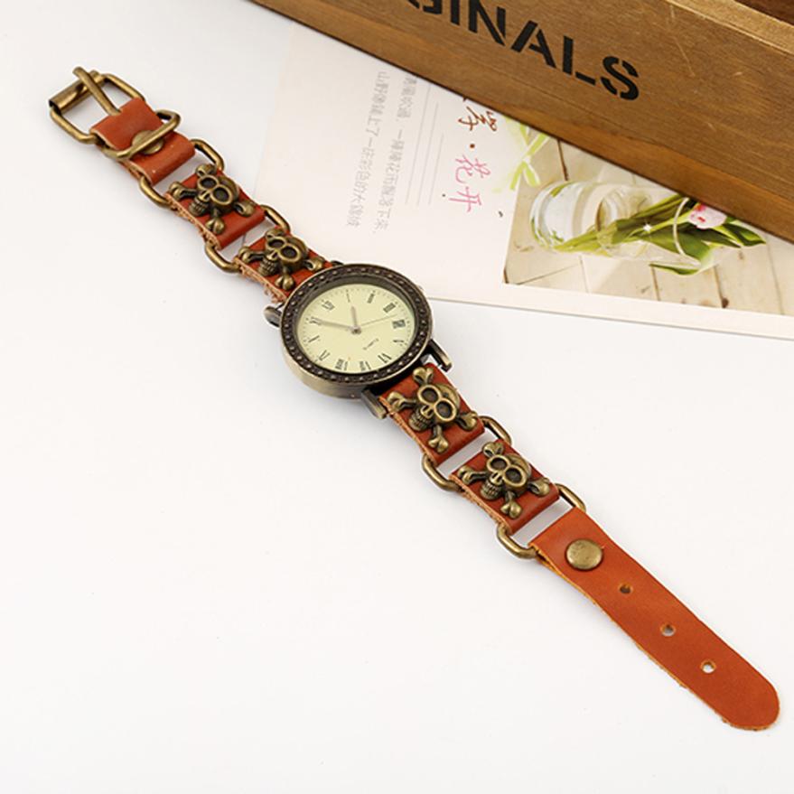 Punk Rock Wrist Watches Women Fashion Skull Bracelet Quartz Watch
