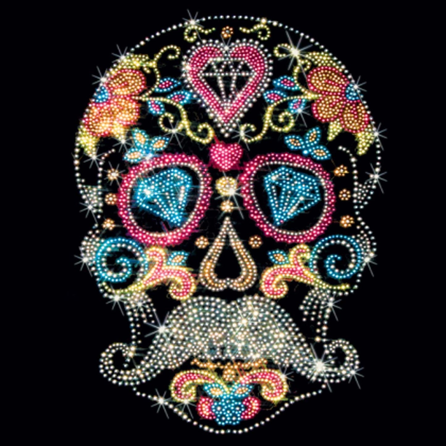 Sugar Skull T Shirt Mustache Gothic Los Muertos