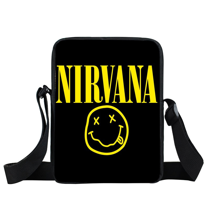Rock Guitar Skull Rose Mini Messenger Bag