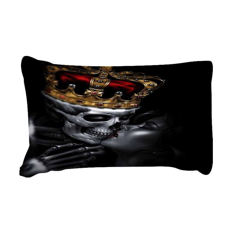 Romantic Skull Bedding Set, Duvet Cover Quilt Cover Pillow Cases Cool Bed Lines 3pcs
