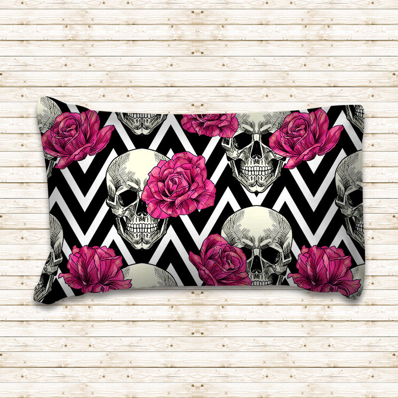 Rose Skull Black Duvet Cover Bedding Set Bed Sheet Twin Full Queen King Size 3PCS