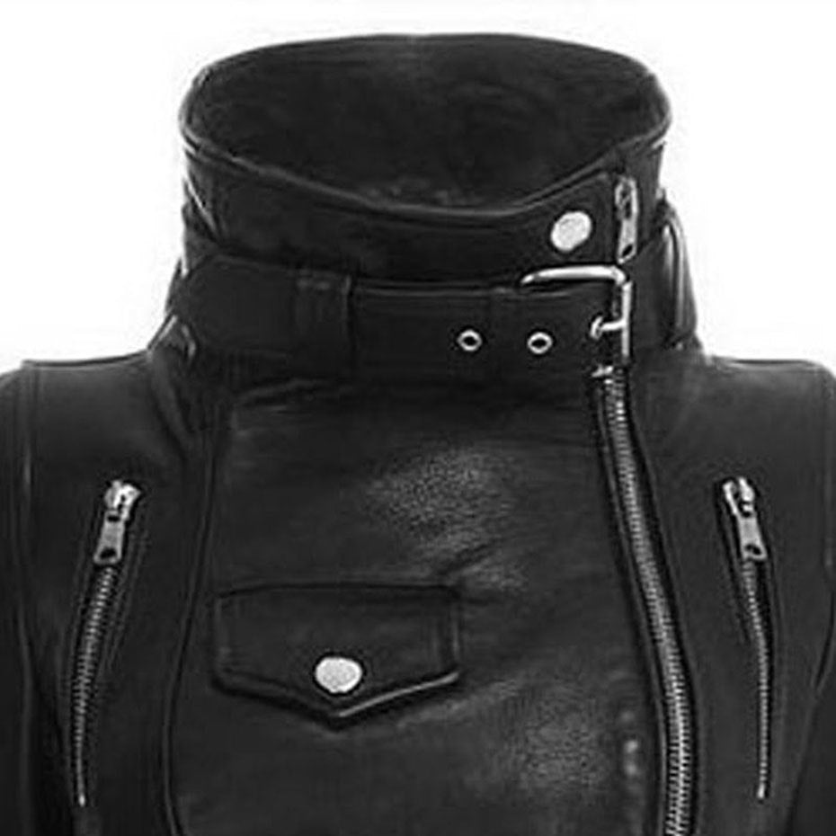 Rosetic Gothic Jackets Motorbike Woman Slim PU Leather Coats Steampunk Moto Streetwear Rock Style Metal Goth Jackets Genuine