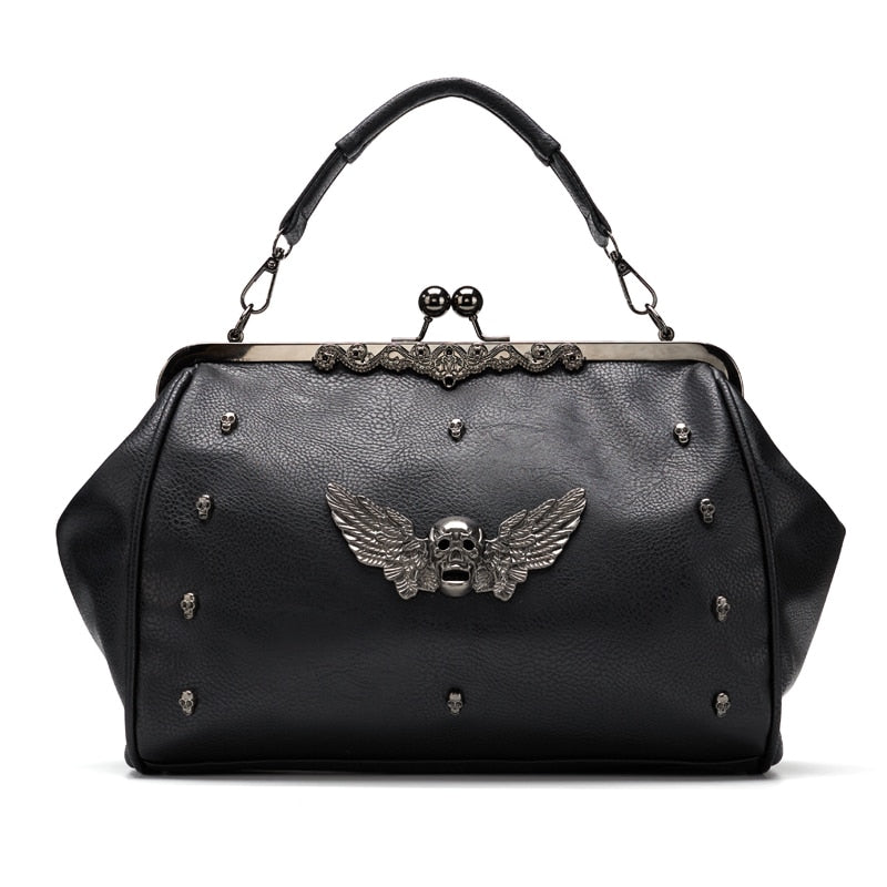 Halloween skull Handbags for Women 2022 Designer Luxury Skull Tote Bag Quality PU Leather Crossbody Bag Rivet Boston Shoulder Bag