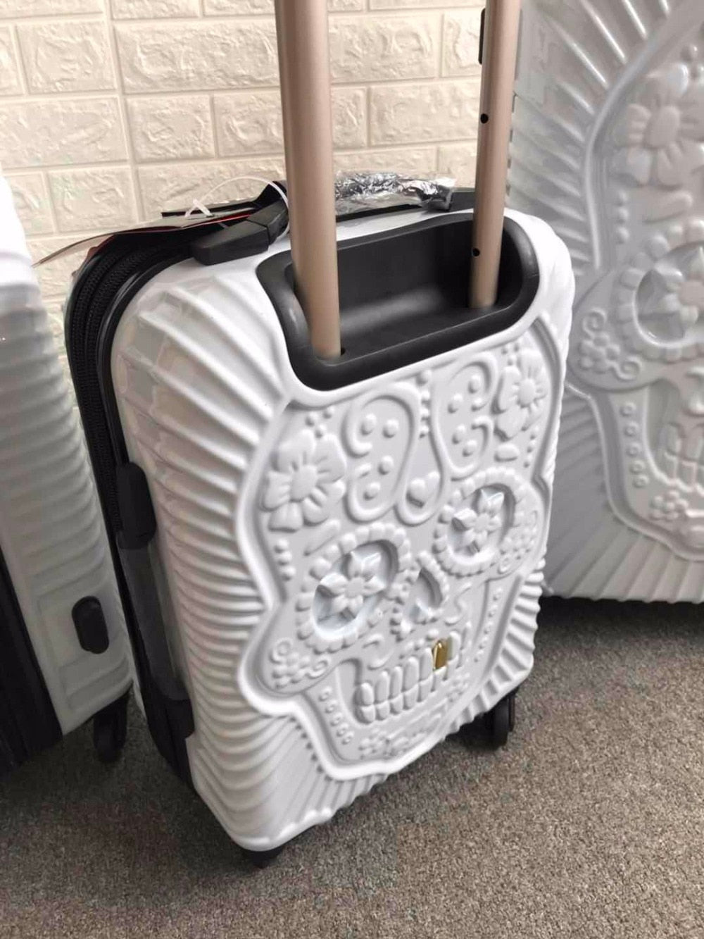 Skull Luggage Brand Travel Suitcase Trunk 3D Modeling Travel Luggage Set