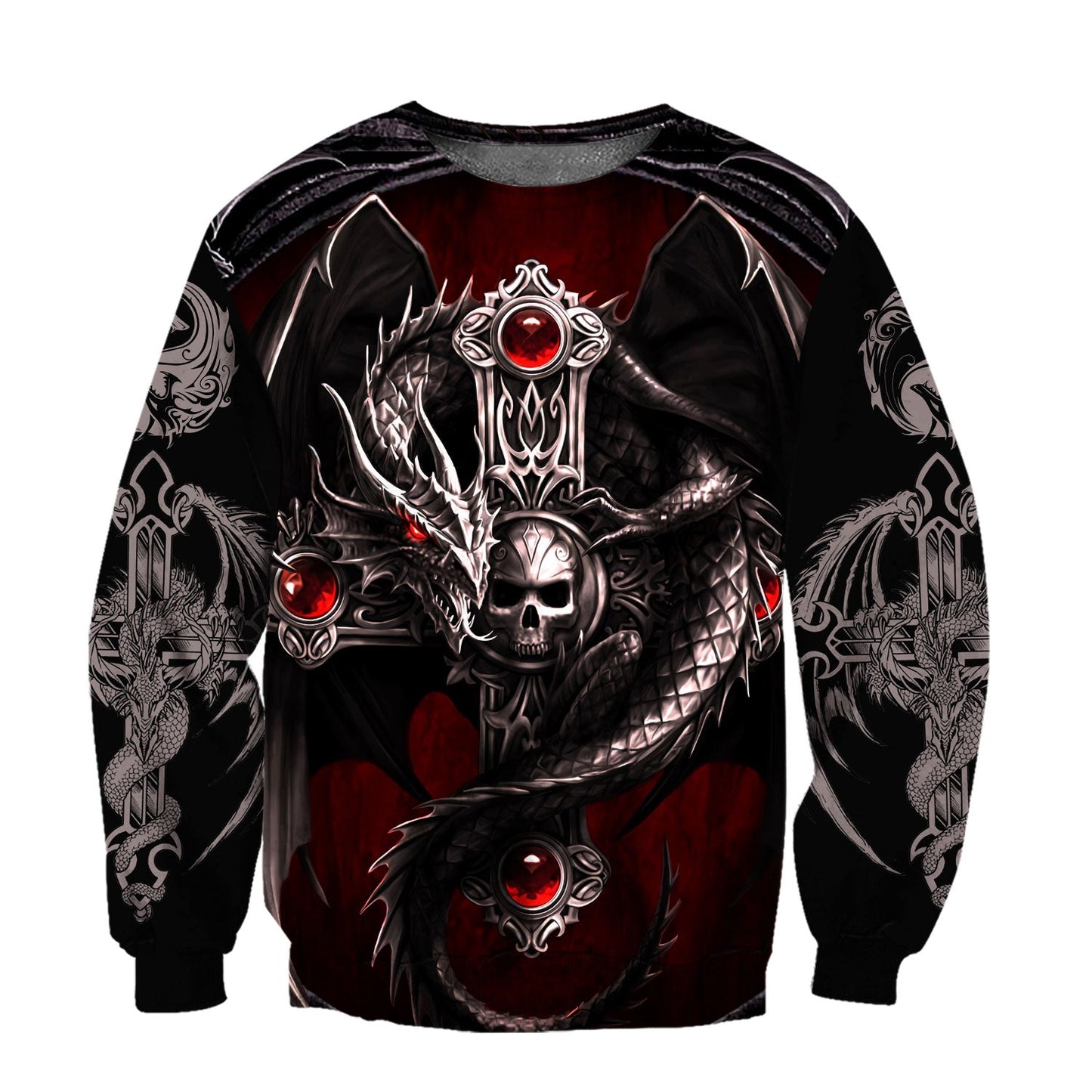 Red & Black Skull Dragon 3D Printed Fashion Mens hoodies & Sweatshirt Autumn Unisex zipper Hoodie Casual Sportswear