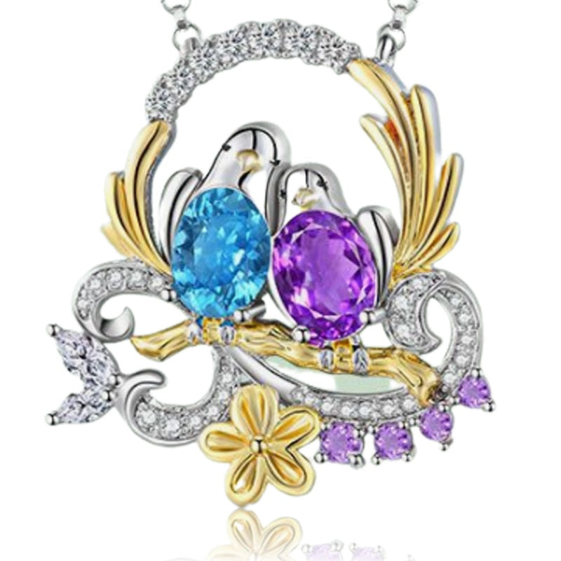 Exquisite Skull Necklace Personality Heart Fashion Party Necklace