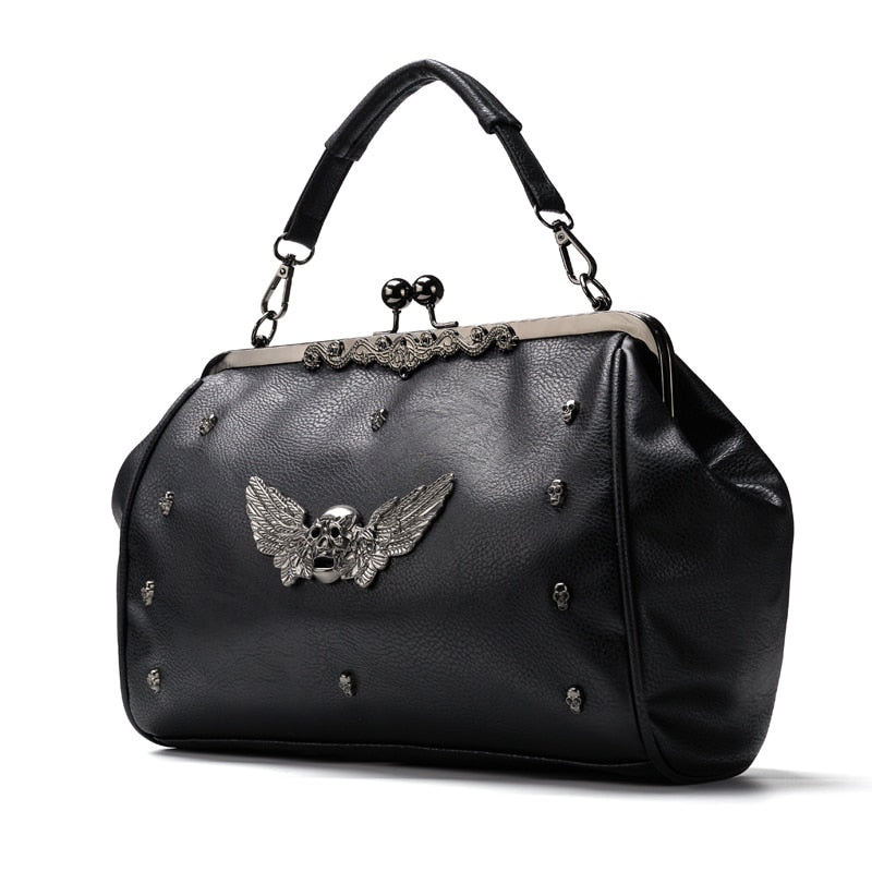 Halloween skull Handbags for Women 2022 Designer Luxury Skull Tote Bag Quality PU Leather Crossbody Bag Rivet Boston Shoulder Bag