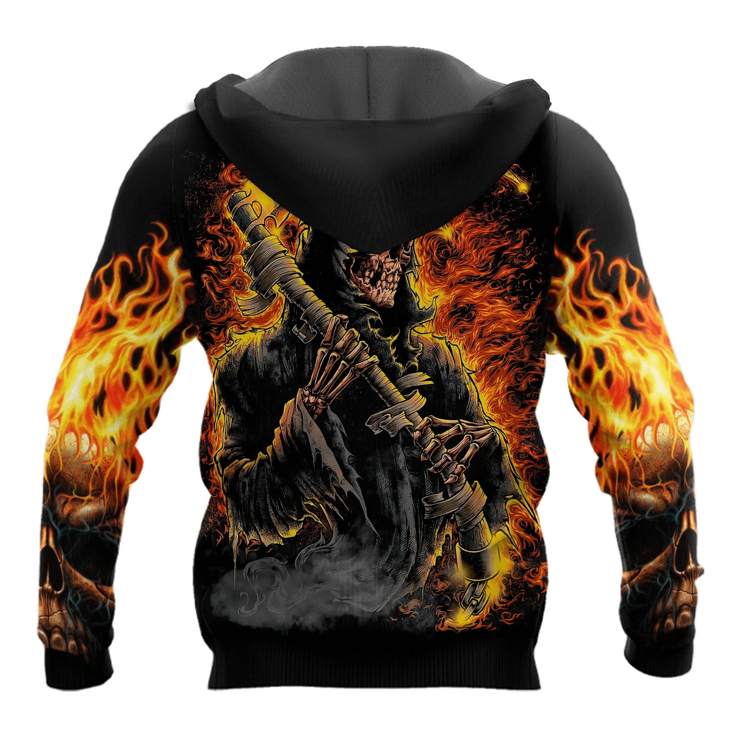 Grim Reaper Skull 3D Printed Mens hoodies & Sweatshirt Autumn Unisex zipper Hoodie Casual Sportswear