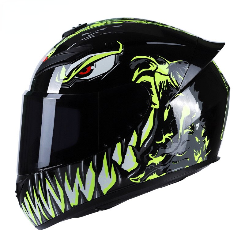 Predator Helmet Motorcycle Helmet Venom tooth Offroad Helmet Murray Motorcycle Big Tail Full skull motorcycle helmet