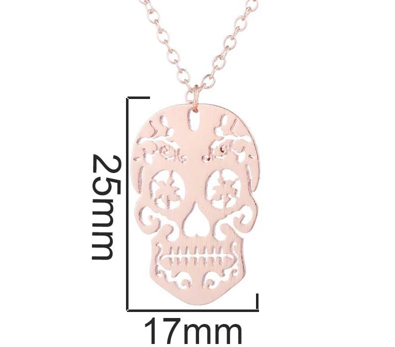Skeleton Pendant Necklace Women Ethnic Skull Necklaces