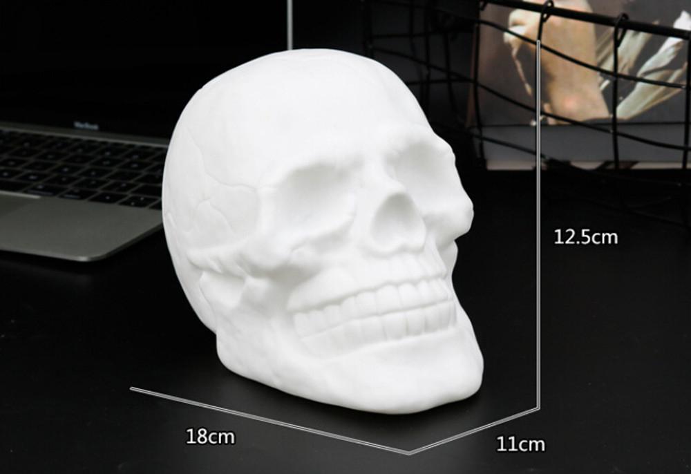 Colourful LED Skull Head Patting Lamp with Remote Control Night Light