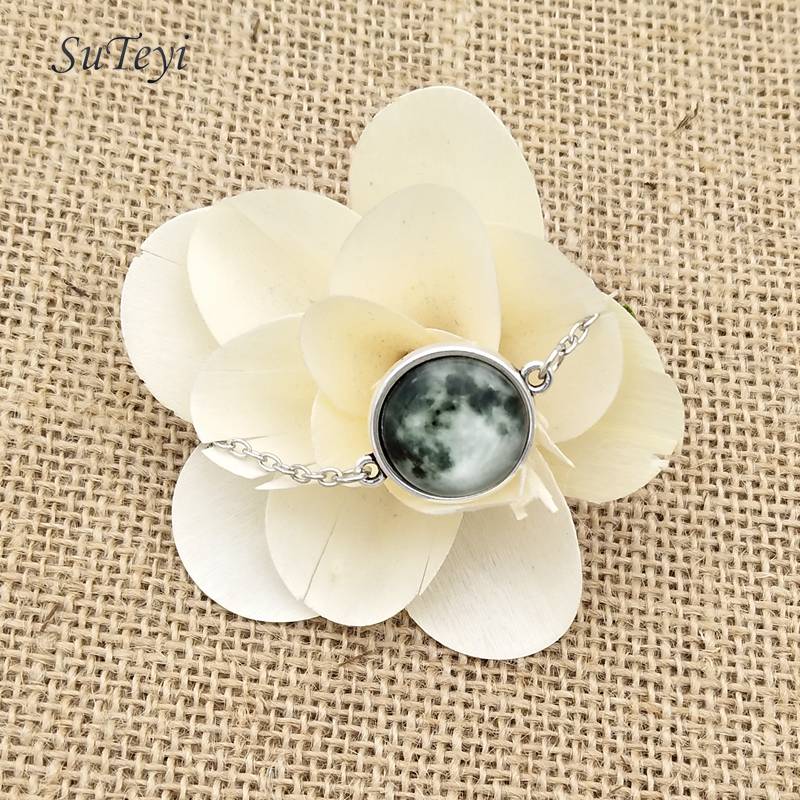 Glow in the Darkness Crystal Bracelet Jewelry Luminous Star Series Planet Bracelets & Bangles Glass Cabochon Bracelets