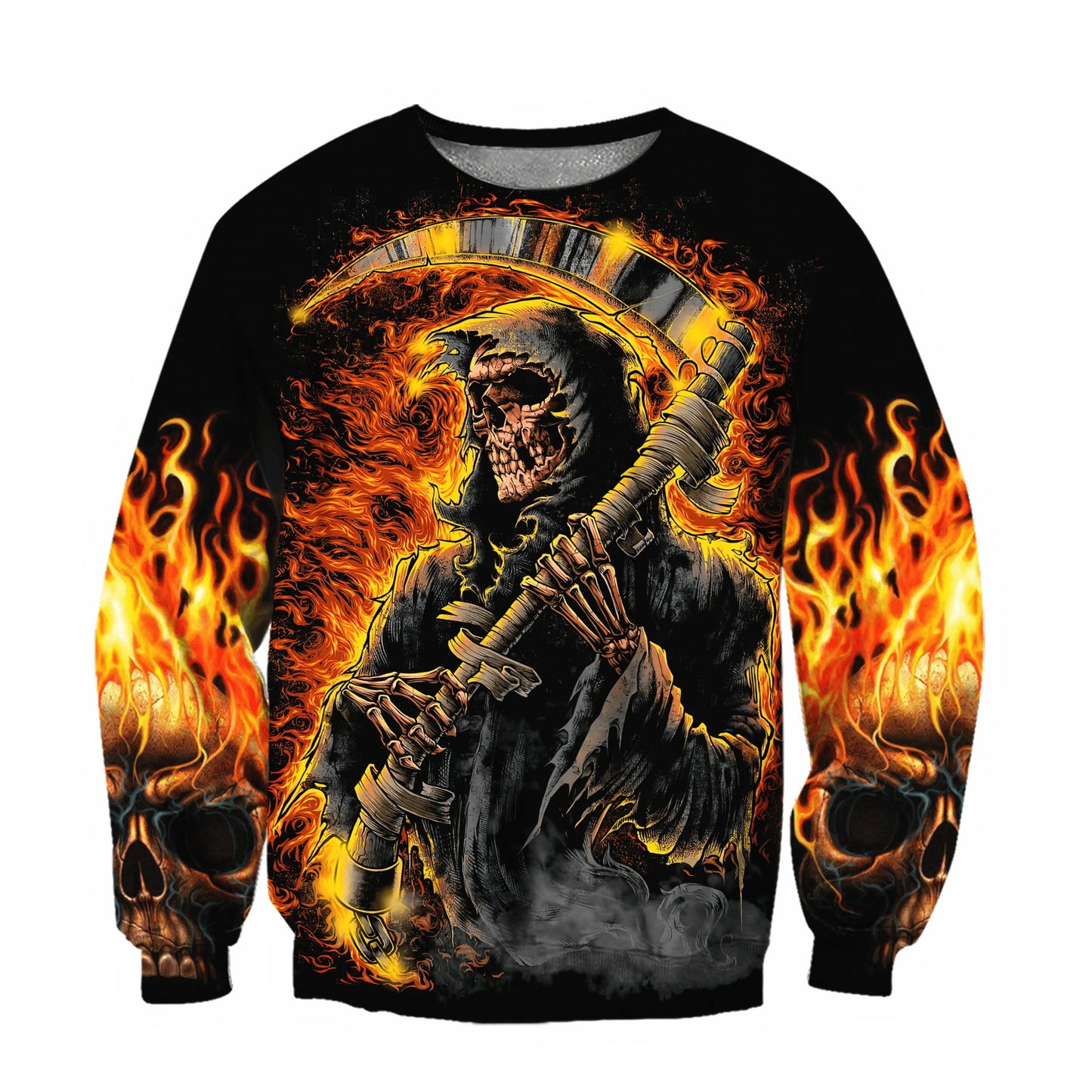 Grim Reaper Skull 3D Printed Mens hoodies & Sweatshirt Autumn Unisex zipper Hoodie Casual Sportswear