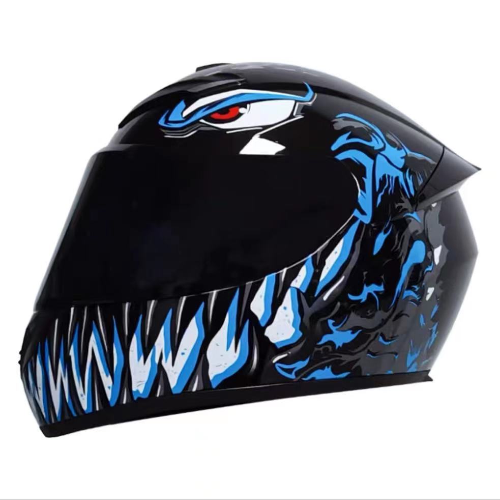 Predator Helmet Motorcycle Helmet Venom tooth Offroad Helmet Murray Motorcycle Big Tail Full skull motorcycle helmet