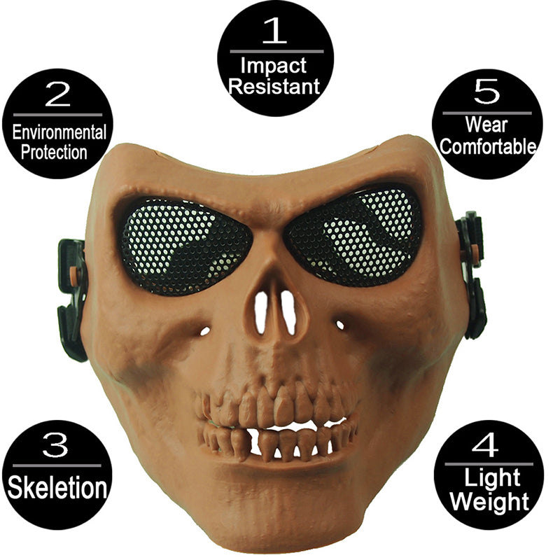 Latex Skull Mask Adult Full Head Face Breathable Halloween Mask