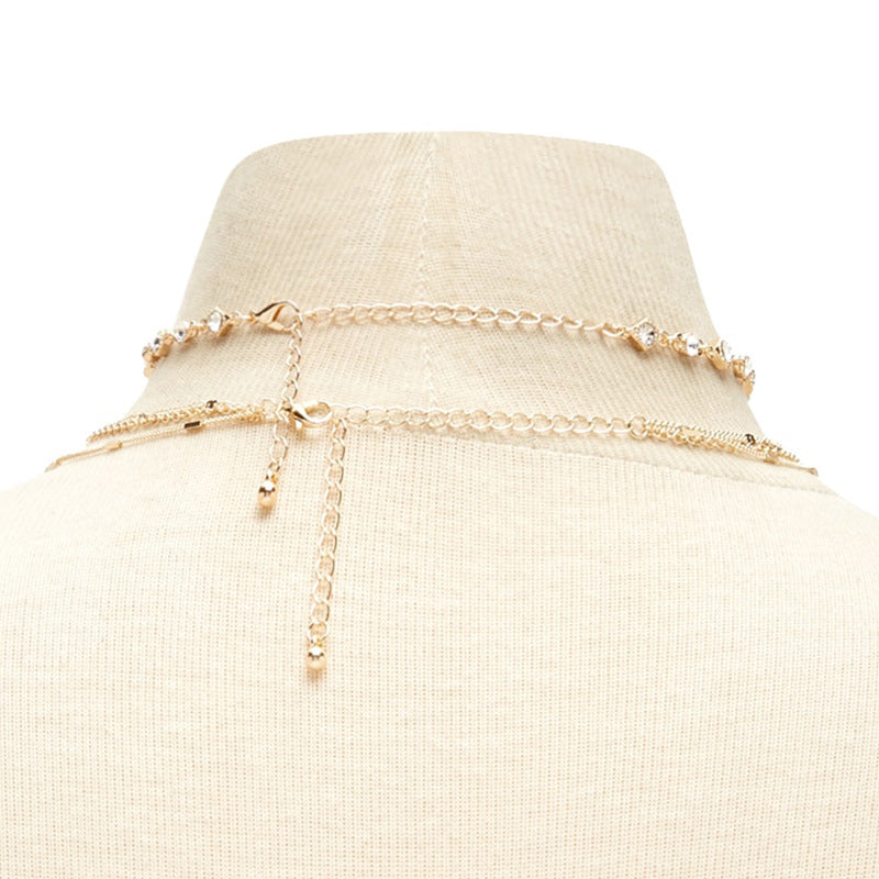 Sexy Bohemian Long Necklace Pendant Fashion Silver Gold Color Crystal Choker Necklace Collar Beach Jewelry Christmas Gift Bijoux