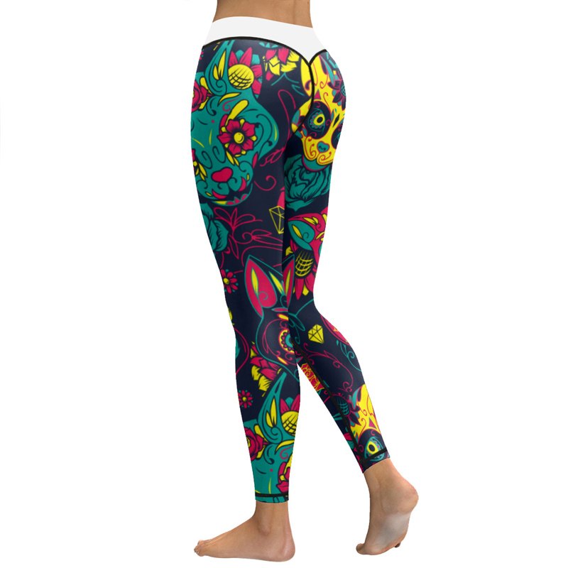 Sexy Leggings Women Skull Printed Yoga Pants