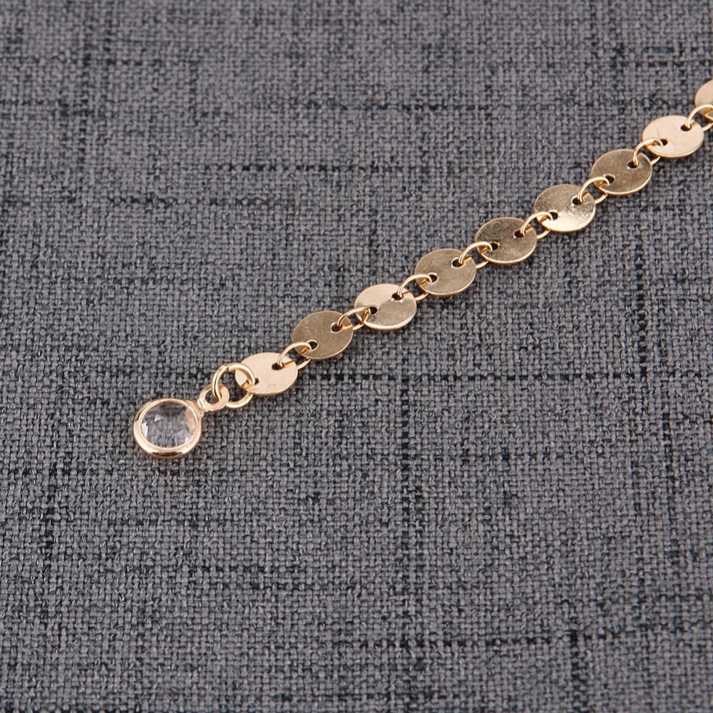 Sexy Multilayer Sequins Rhinestone Tassel Pendants Chain Necklace Choker Collar Women Jewelry