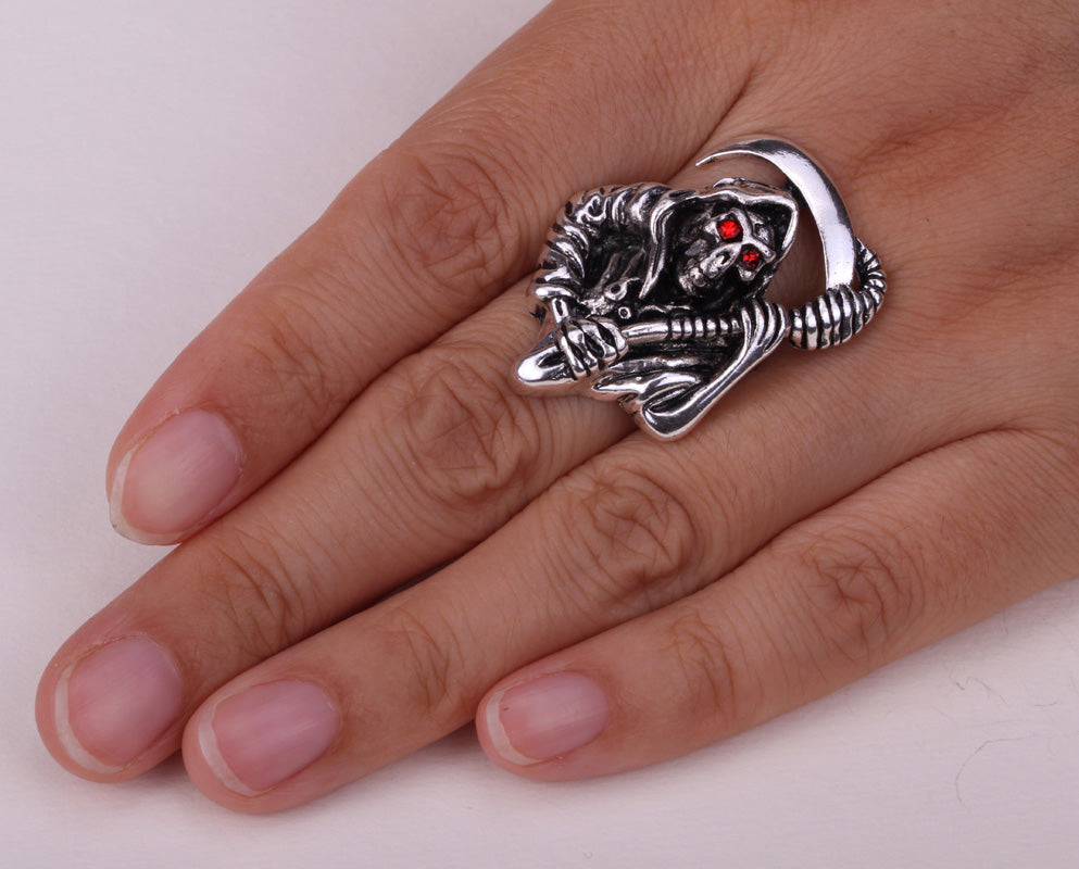 Skeleton skull ring stretch women biker jewelry halloween gift for women girls kids wholesale dropship