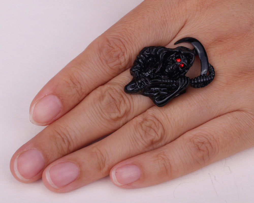 Skeleton skull ring stretch women biker jewelry halloween gift for women girls kids wholesale dropship