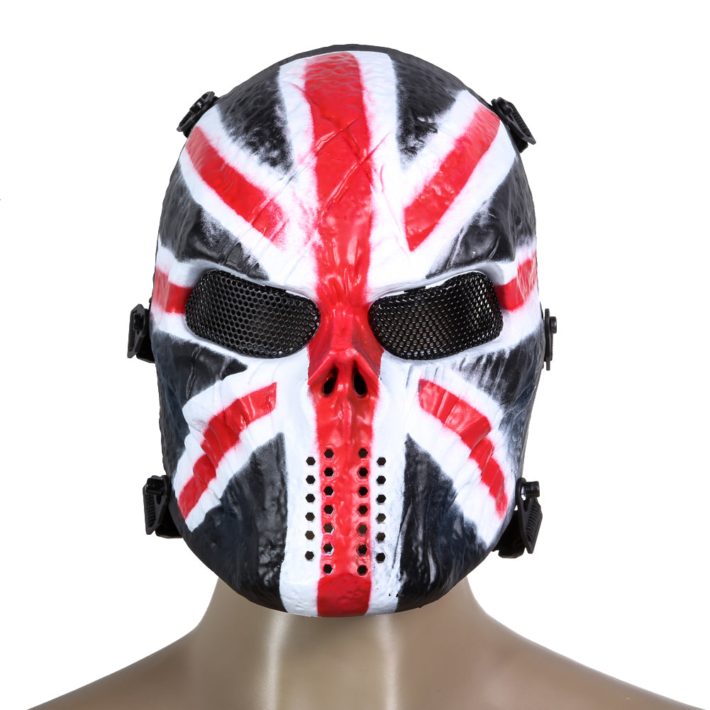 Skull Airsoft Party Mask Paintball Full Face Mask Army Games Mesh Eye