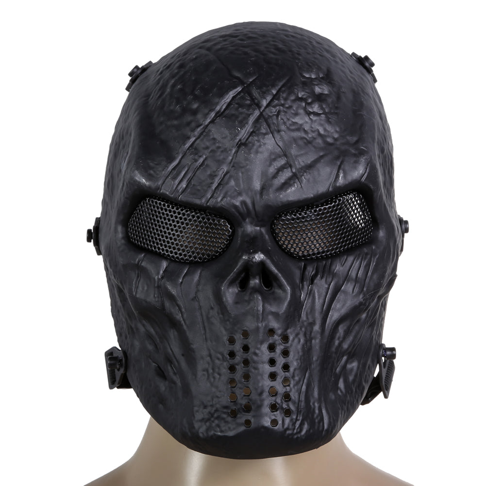 Skull Airsoft Party Mask Paintball Full Face Mask Army Games Mesh Eye