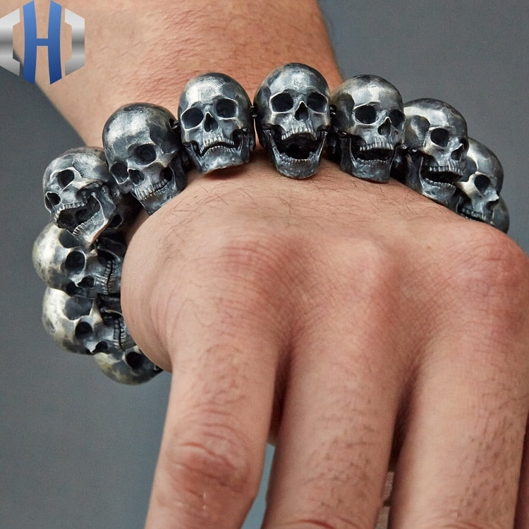 Skull Bracelet Skull 925 Sterling Silver Bracelet Bracelet Bracelet