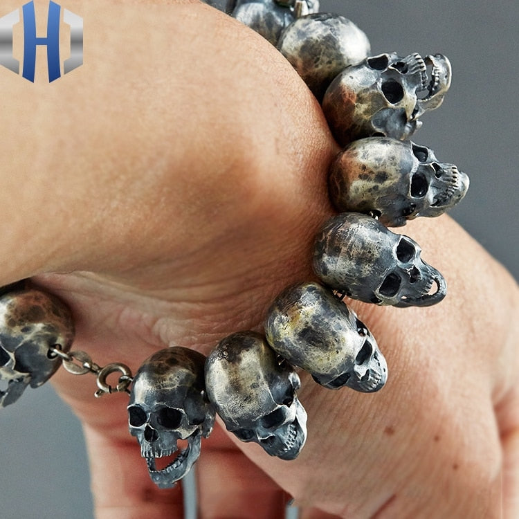 Skull Bracelet Skull 925 Sterling Silver Bracelet Bracelet Bracelet