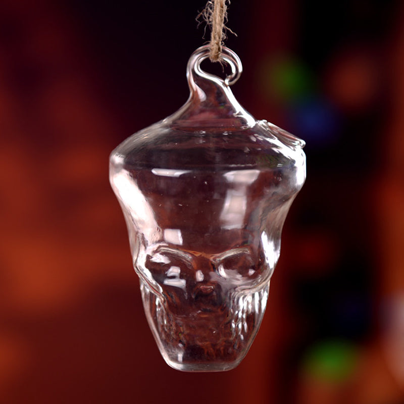 Skull Glass Vase Terrarium Vases Flower Pots Hanging Glass Halloween Modern Vaso Wedding Floor Air Planter Decoratives Vase