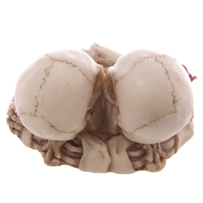 Skull Lovers Ashtray Decorative Romantic Skeleton Heads Skulls with Rose